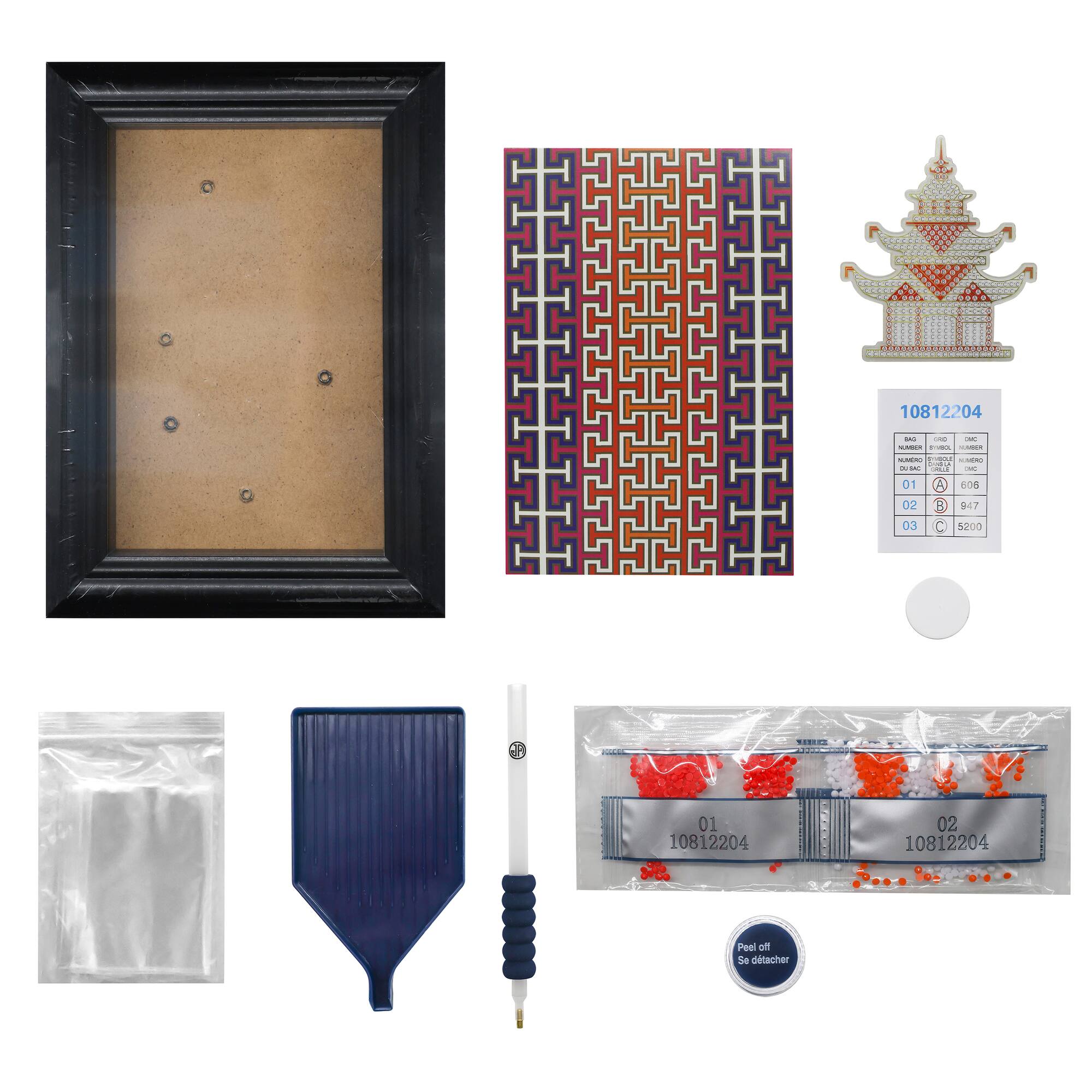 Jonathan Adler x Michaels 4" x 6" Pagoda Diamond Art Frame Kit